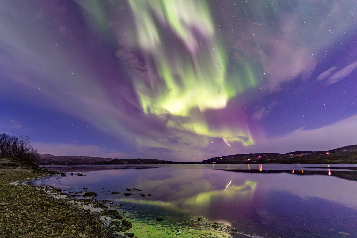 Aurora Borealis Rauvatnet – nordlys veggbilde