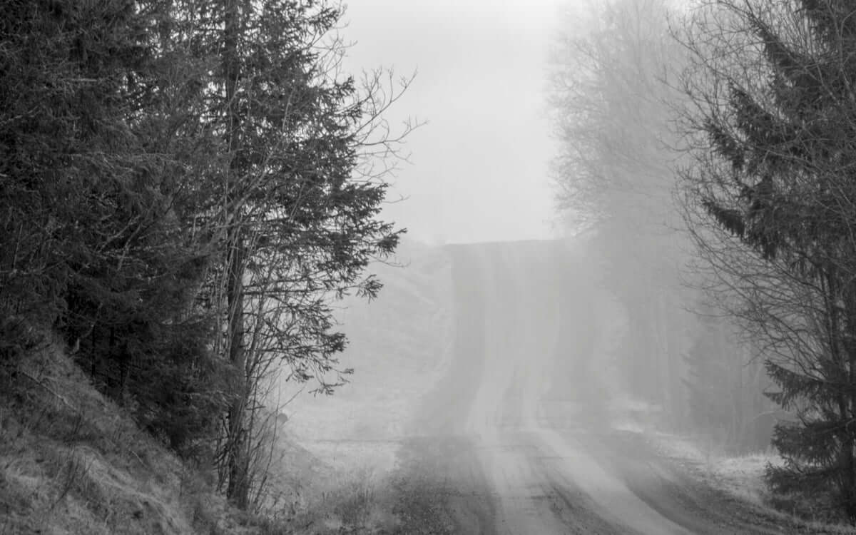 Morgentåke på bergsnevet