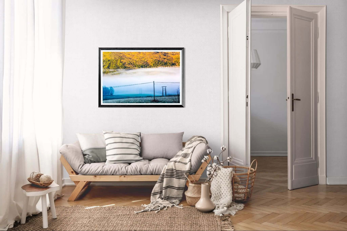 Opplev roen i dette harmoniske oppholdsrommet