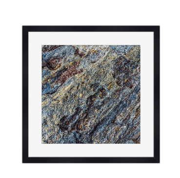 Naturens abstrakte kunst – Eksklusivt veggbilde i blått og gull