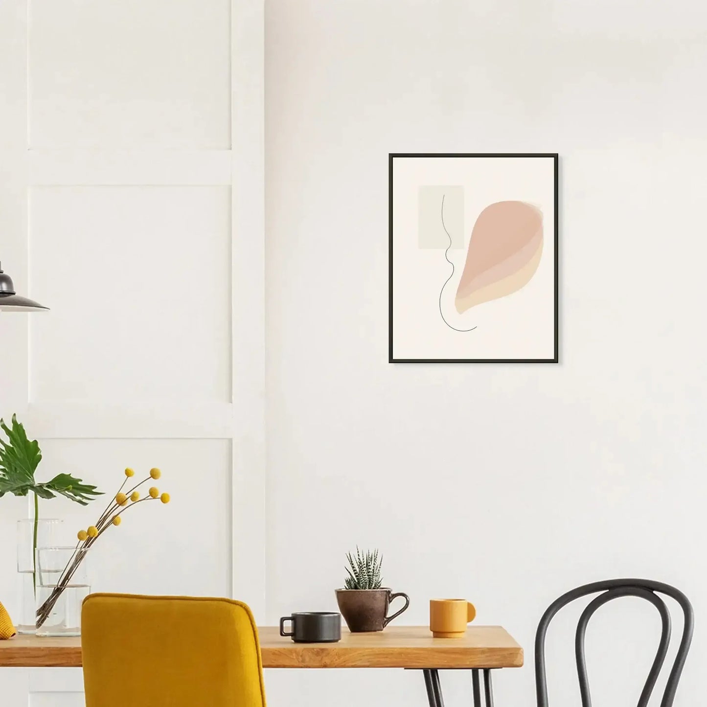 Stillhet i bevegelse – minimalistisk abstrakt kunstplakat