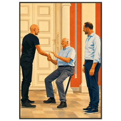 Ståle Solbakken møter Kong Harald V i et varmt øyeblikk på Slottet etter VM 2026.