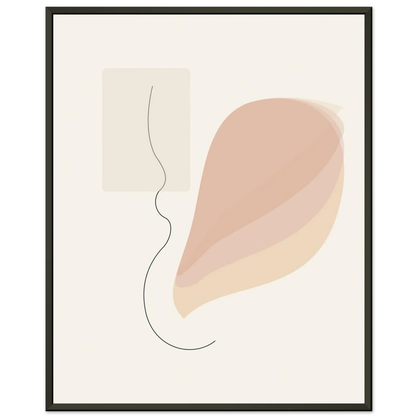 Stillhet i bevegelse – minimalistisk abstrakt kunstplakat