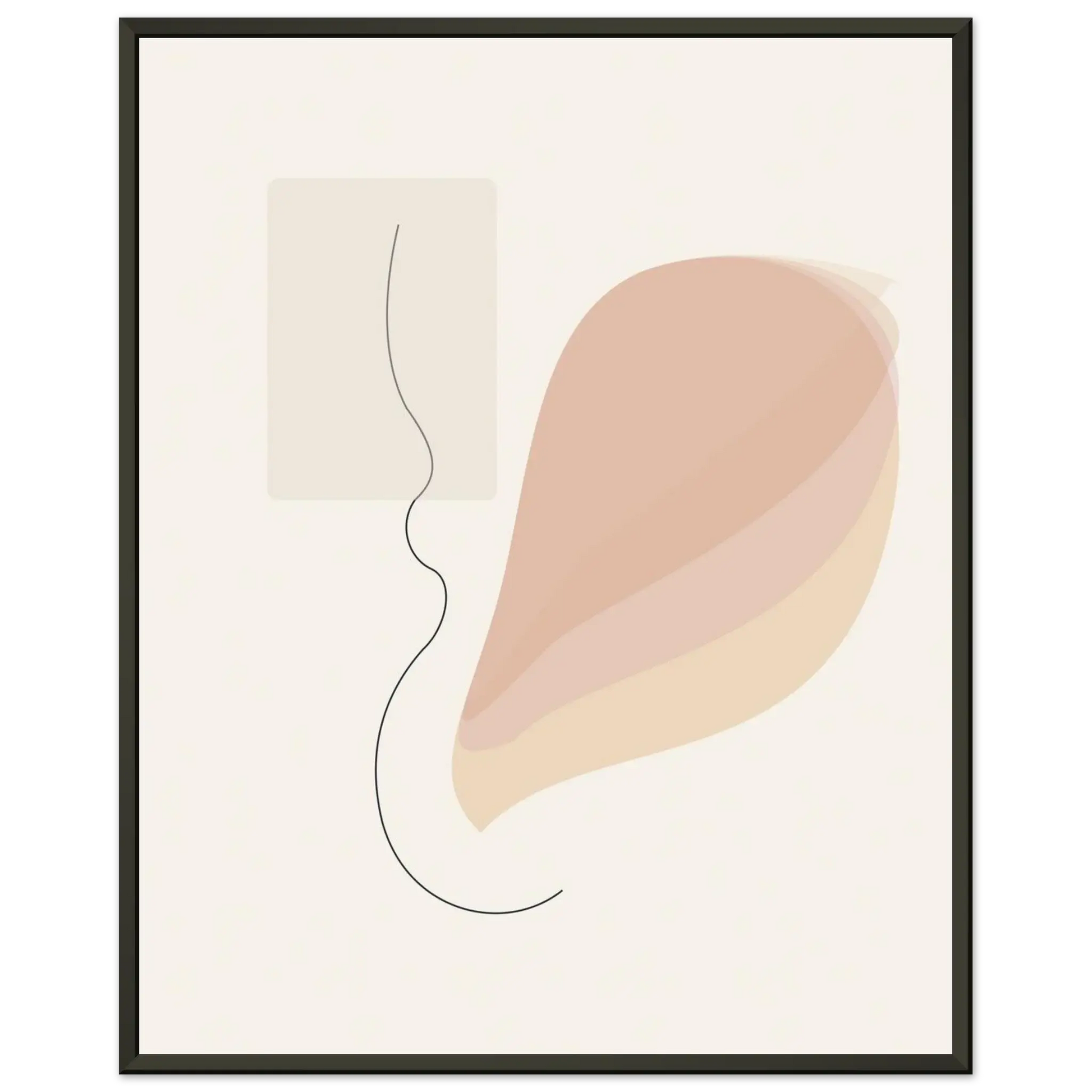 Stillhet i bevegelse – minimalistisk abstrakt kunstplakat