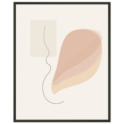 Stillhet i bevegelse – minimalistisk abstrakt kunstplakat