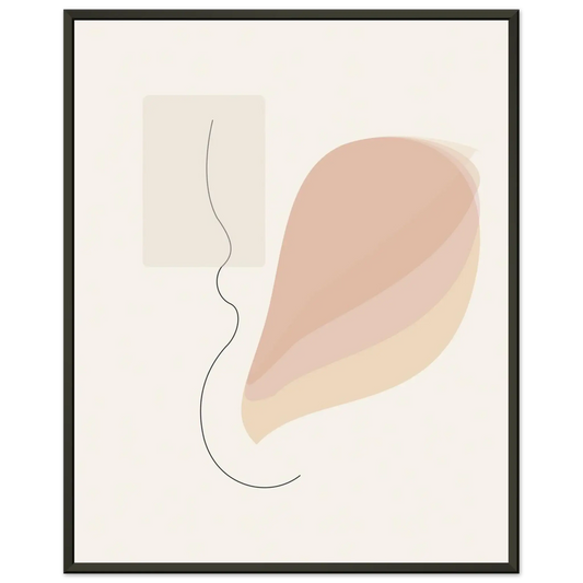 Stillhet i bevegelse – minimalistisk abstrakt kunstplakat