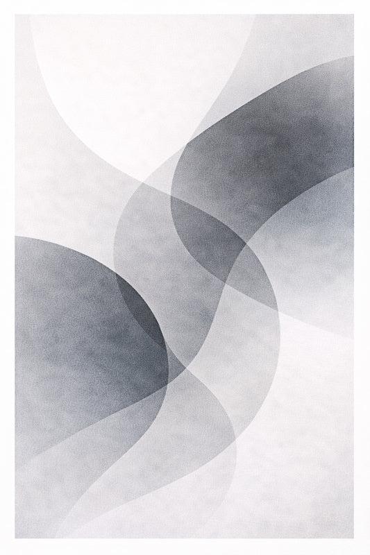 Abstract acoustic panel in gray tones