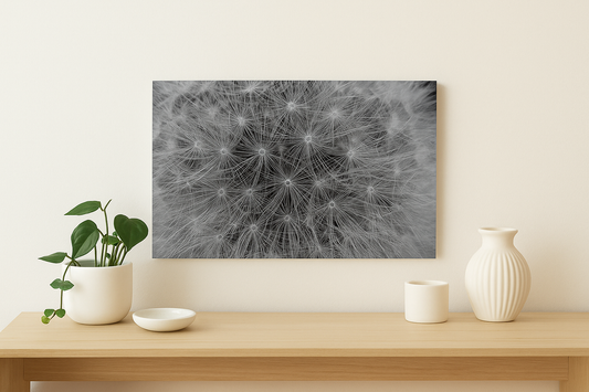 Løvetannens eleganse i sort-hvitt