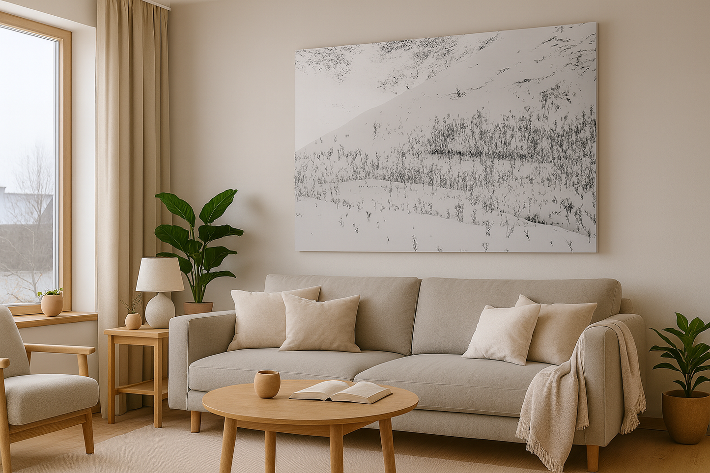 Vinterlandskapets ro – minimalistisk skjønnhet