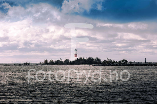 Fjärdgrund fyr kystmotiv utenfor Umeå