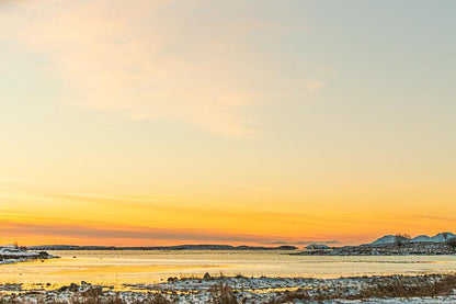 Golden Horizon towards Austbø – Herøy on a winter evening