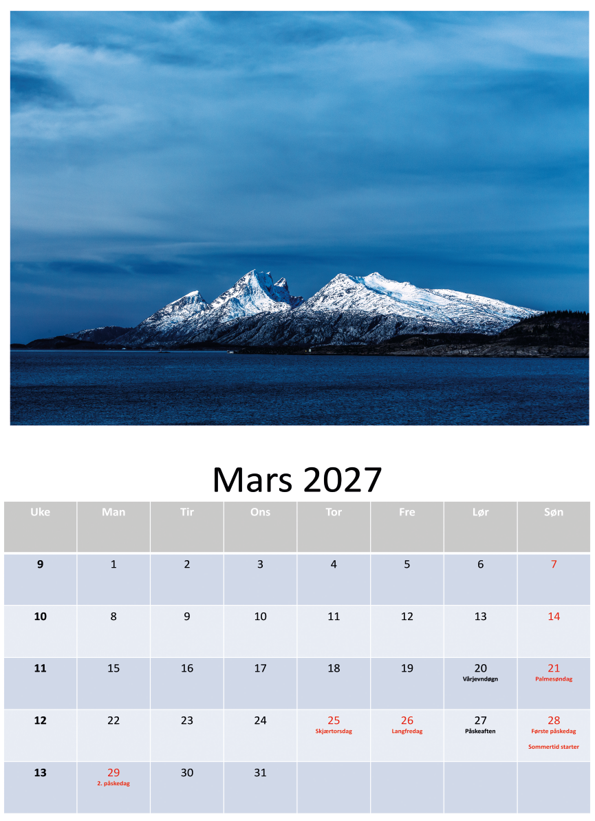 Helgeland i bilder- kalender 2027