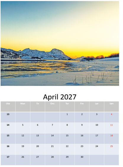 Helgeland i bilder- kalender 2027