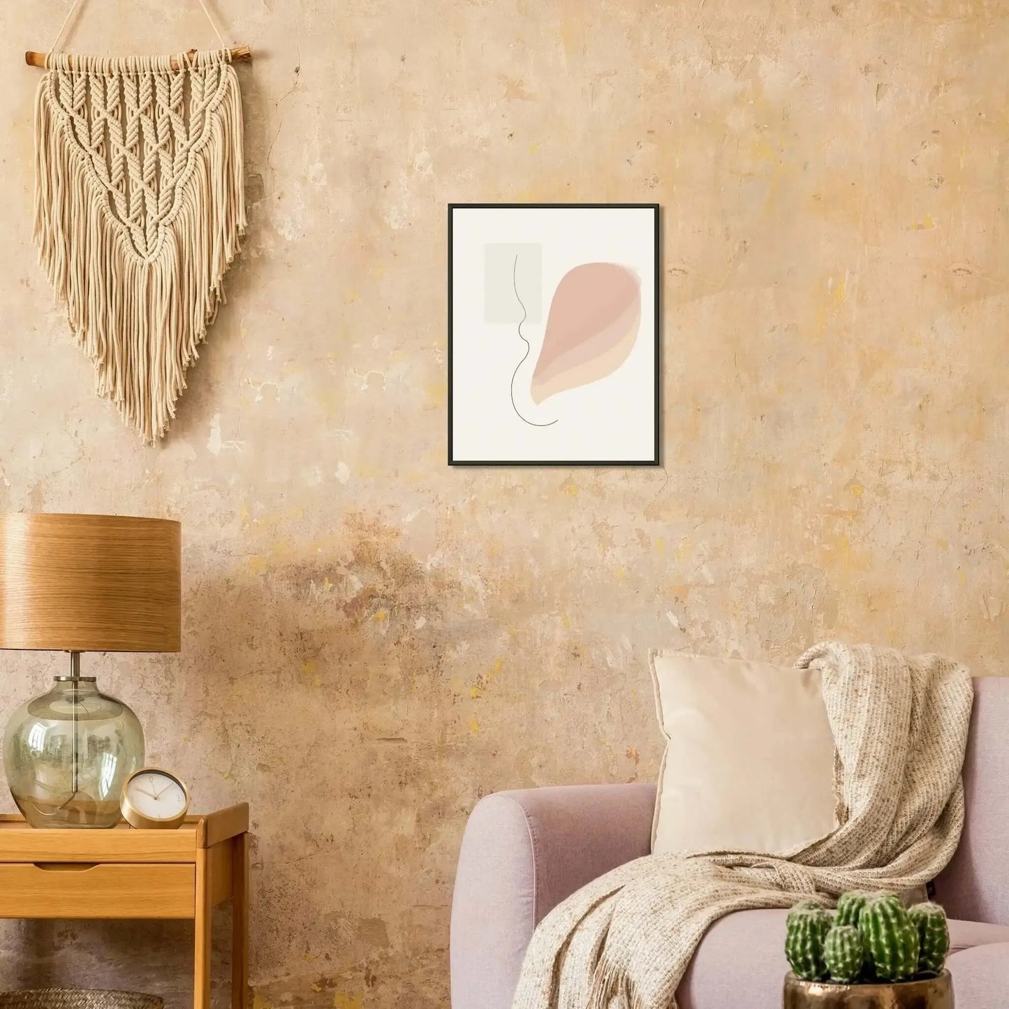 Stillhet i bevegelse – minimalistisk abstrakt kunstplakat