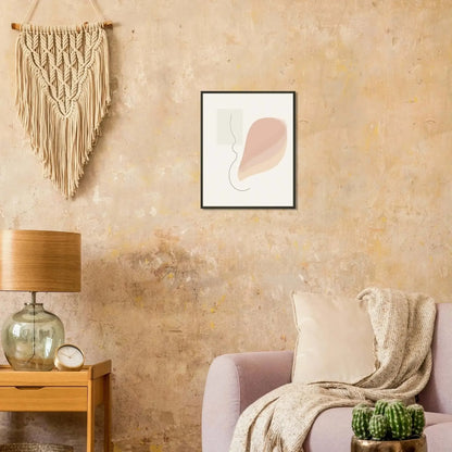 Stillhet i bevegelse – minimalistisk abstrakt kunstplakat