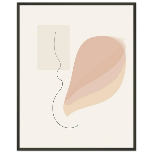 Stillhet i bevegelse – minimalistisk abstrakt kunstplakat
