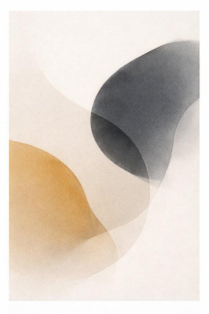 Timeless Balance – Abstract acoustic panel in gray and ochre