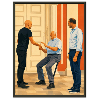 Ståle Solbakken møter Kong Harald V i et varmt øyeblikk etter VM 2026.