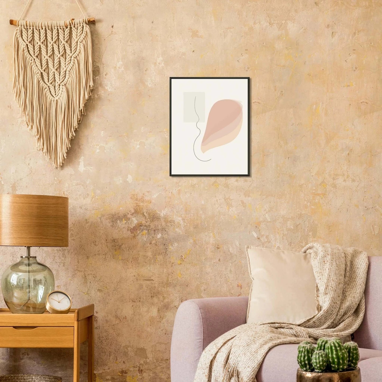 Stillhet i bevegelse – minimalistisk abstrakt kunstplakat