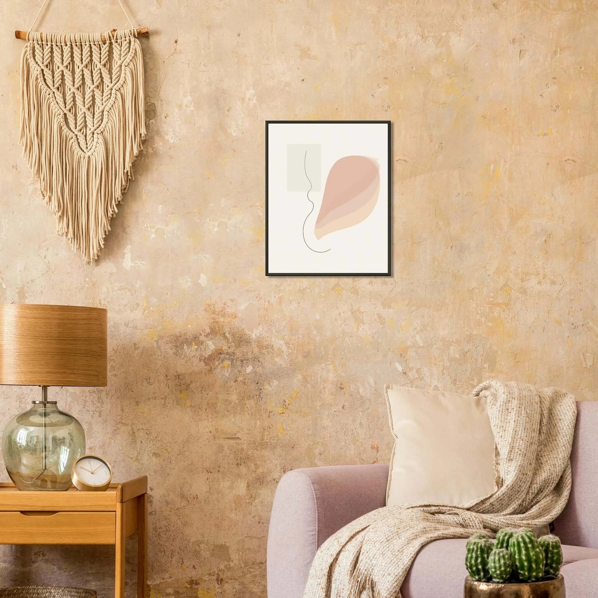 Stillhet i bevegelse – minimalistisk abstrakt kunstplakat