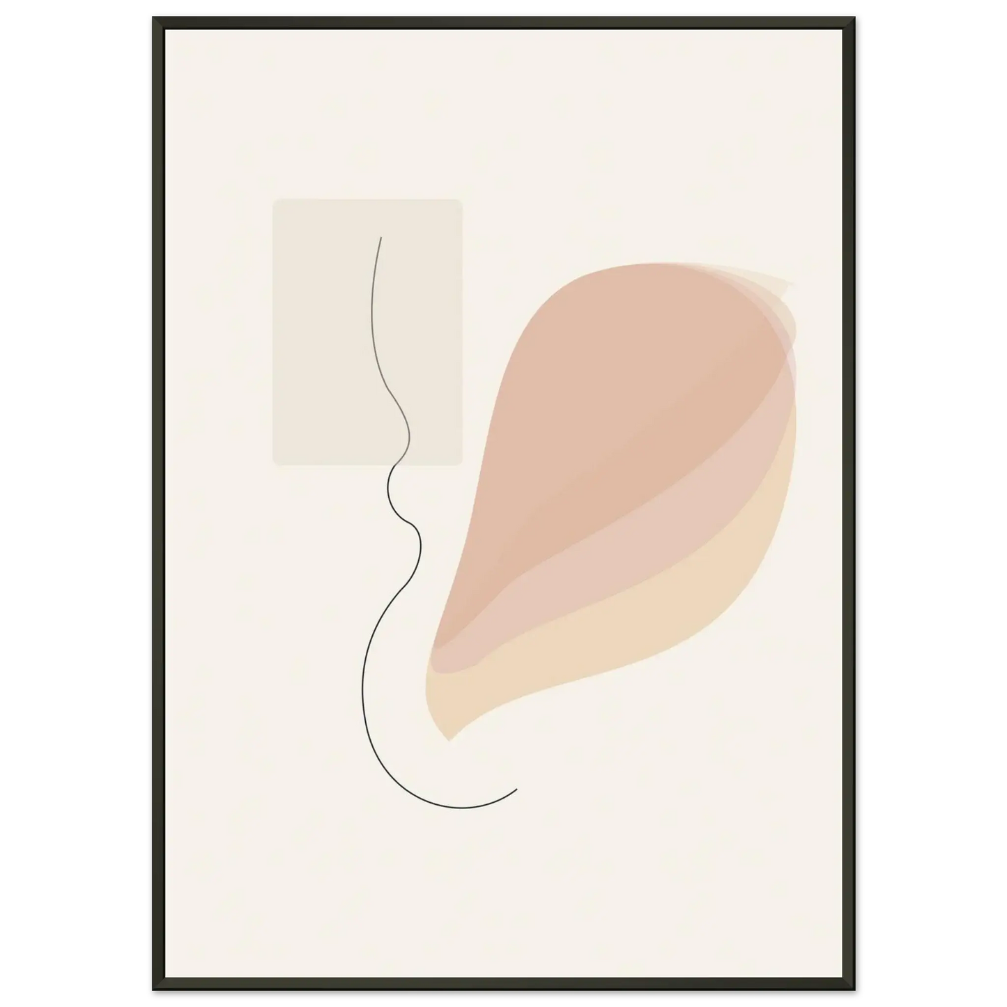 Stillhet i bevegelse – minimalistisk abstrakt kunstplakat