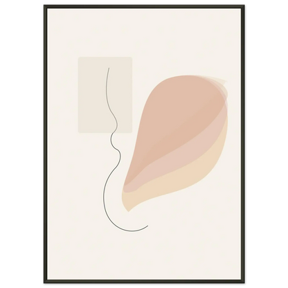 Stillhet i bevegelse – minimalistisk abstrakt kunstplakat