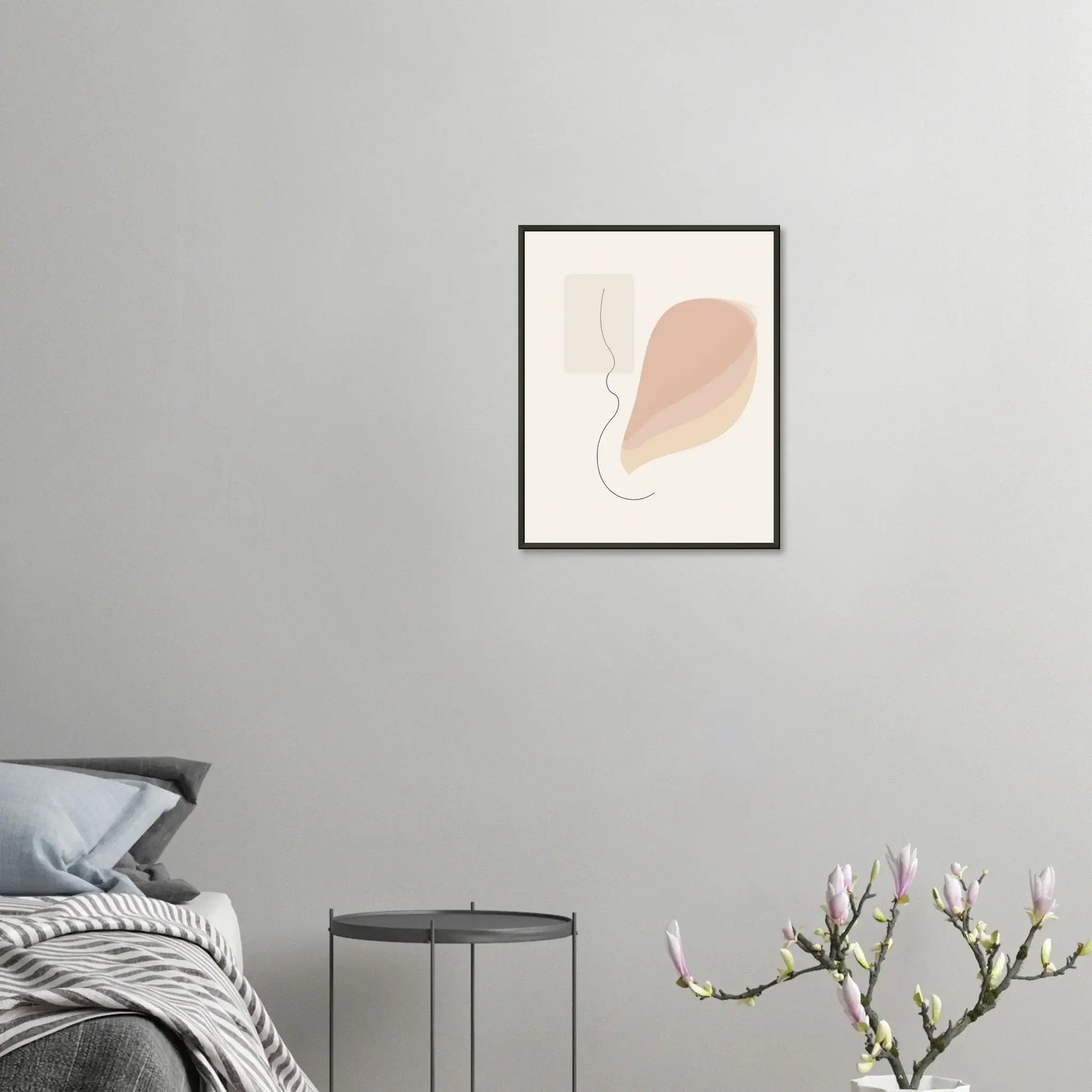 Stillhet i bevegelse – minimalistisk abstrakt kunstplakat