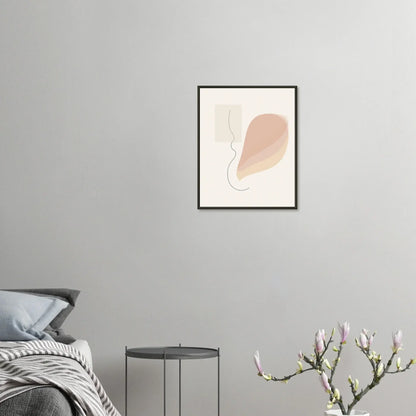 Stillhet i bevegelse – minimalistisk abstrakt kunstplakat